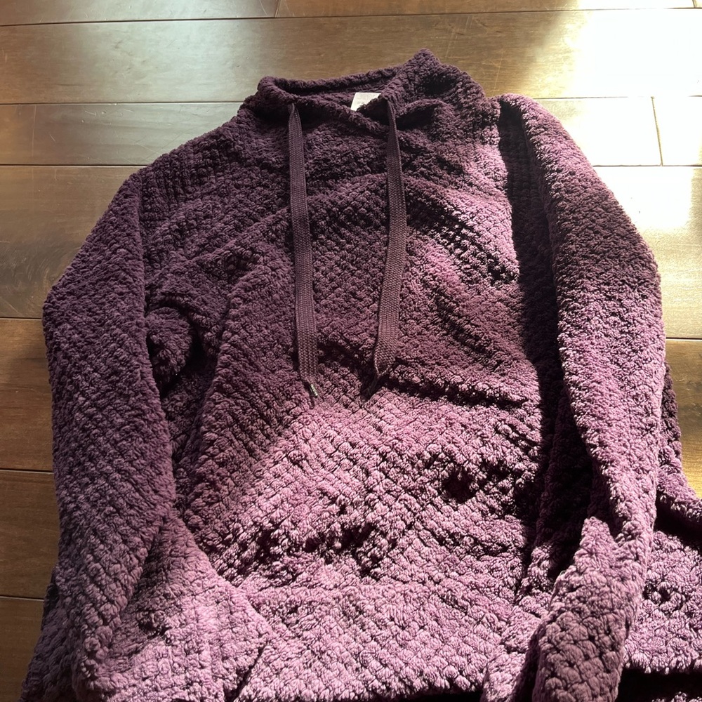 Lush Purple Cowl Neck Sweater
